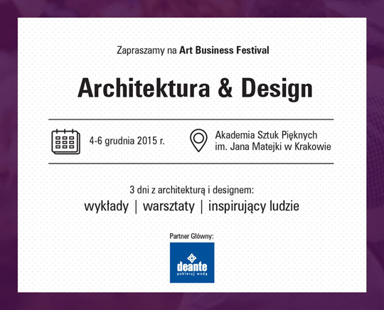 Deante partnerem głównym Art Business Festival Deante partnerem głównym Art Business Festival