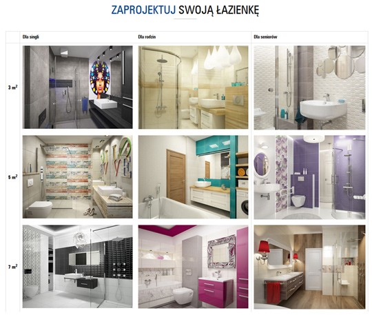 Zaplanuj małą łazienkę interaktywnie Zaplanuj małą łazienkę interaktywnie