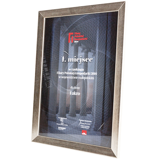 FAKRO laureatem rankingu Filary Polskiej Gospodarki 2014 FAKRO laureatem rankingu Filary Polskiej Gospodarki 2014