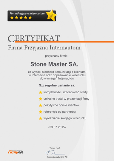 Certyfikat - Firma Przyjazna Internautom Certyfikat - Firma Przyjazna Internautom