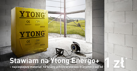 Ytong Energo+, najcieplejszy materiał na ściany jednowarstwowe, teraz w promocyjnej cenie / zdjęcie nr: 1 Ytong Energo+, najcieplejszy materiał na ściany jednowarstwowe, teraz w promocyjnej cenie / zdjęcie nr: 1
