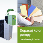 Pompa ciepła PCCO SPLIT 13kW seria KAMELEON w jednym z 1625 kolorów.