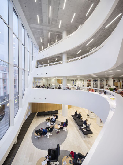 Biblioteka Uniwersytetu w Helsinkach – okno na świat z szybami marki Pilkington / zdjęcie nr: 4 Biblioteka Uniwersytetu w Helsinkach – okno na świat z szybami marki Pilkington / zdjęcie nr: 4