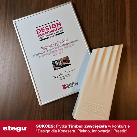 Płytki Timber z tytułem „Design dla Konesera. Piękno, Innowacja i Prestiż 2016”! Płytki Timber z tytułem „Design dla Konesera. Piękno, Innowacja i Prestiż 2016”!