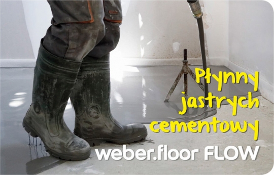 Nowy płynny jastrych cementowy weber.floor FLOW w ofercie Weber! Nowy płynny jastrych cementowy weber.floor FLOW w ofercie Weber!