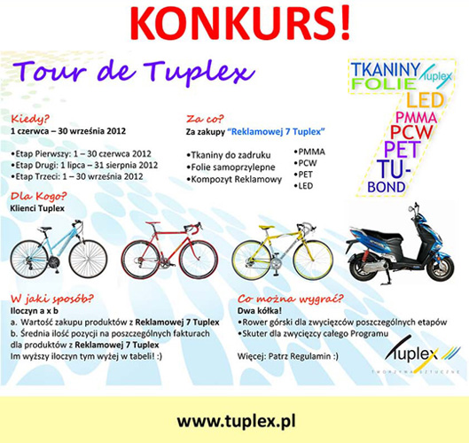 Tour de Tuplex plus wakacyjna promocja Tour de Tuplex plus wakacyjna promocja