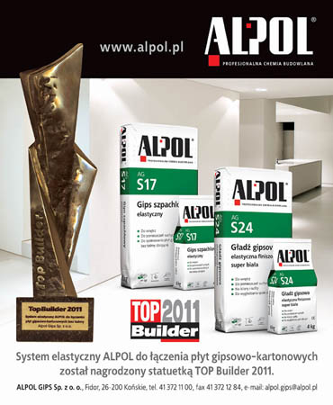Nagroda TopBuilder 2011 dla systemu elastycznego ALPOL Nagroda TopBuilder 2011 dla systemu elastycznego ALPOL