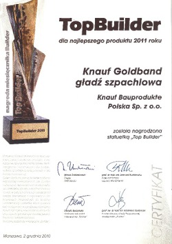 Cztery statuetki Topbuilder dla KNAUF Bauprodukte Cztery statuetki Topbuilder dla KNAUF Bauprodukte