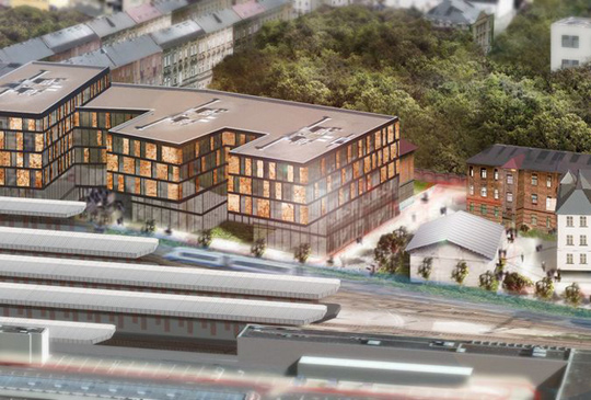 Biurowce w kolorze starego złota staną w centrum Krakowa Biurowce w kolorze starego złota staną w centrum Krakowa