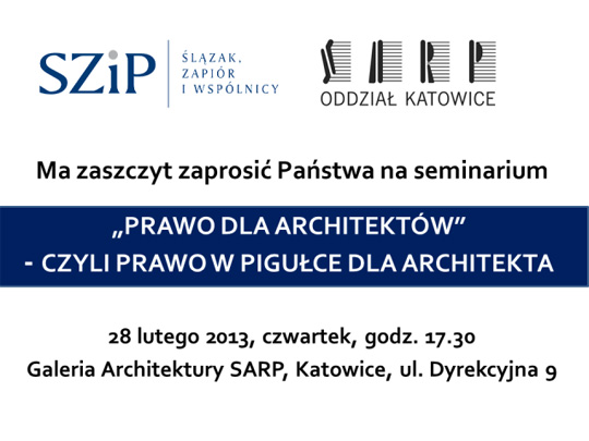 PRAWO DLA ARCHITEKTÓW PRAWO DLA ARCHITEKTÓW
