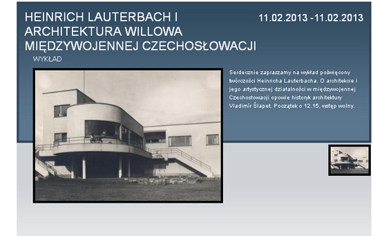 Heinrich Lauterbach i architektura willowa międzywojennej Czechosłowacji Heinrich Lauterbach i architektura willowa międzywojennej Czechosłowacji