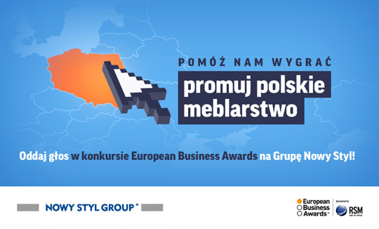 Oddaj głos w międzynarodowym konkursie European Business Awards na Grupę Nowy Styl! Oddaj głos w międzynarodowym konkursie European Business Awards na Grupę Nowy Styl!