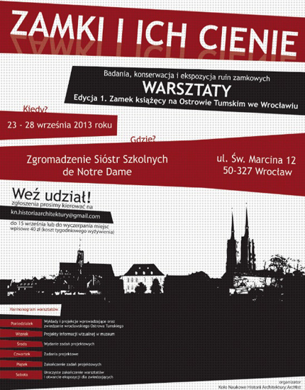 Zamki i ich cienie. Warsztaty architektoniczne Zamki i ich cienie. Warsztaty architektoniczne