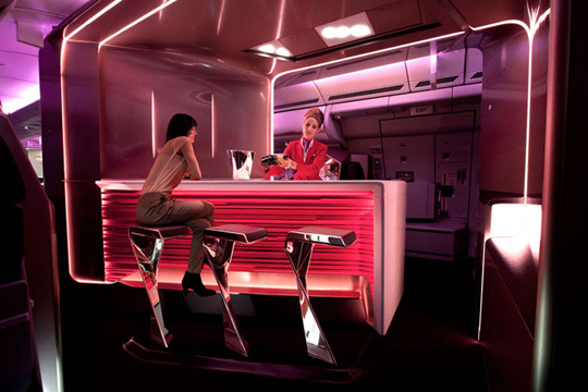 Projekt luksusowej kabiny samolotu linii Virgin Atlantic Airways, na GIS Warszawa 2014 Projekt luksusowej kabiny samolotu linii Virgin Atlantic Airways, na GIS Warszawa 2014
