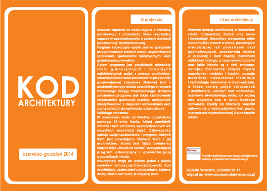 Kod Architektury - program edukacyjny Kod Architektury - program edukacyjny