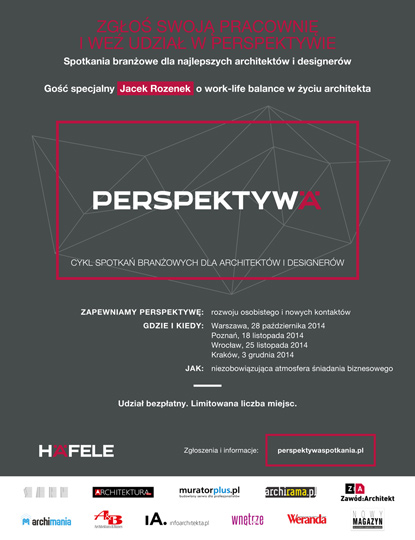 Rusza cykl spotkań branżowych dla architektów i designerów Rusza cykl spotkań branżowych dla architektów i designerów