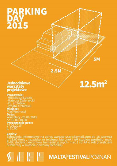 Park(ing) Day 2015! Warsztaty projektowe Park(ing) Day 2015! Warsztaty projektowe