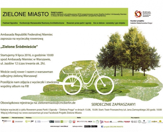 Projekt ZIELONE MIASTO :: ROWEREM PRZEZ PARKI I OGRODY Projekt ZIELONE MIASTO :: ROWEREM PRZEZ PARKI I OGRODY