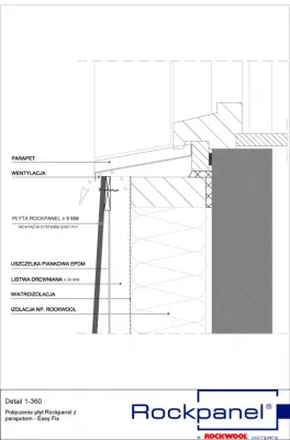 Połączenie płyt Rockpanel z parapetem - Easy Fix - detal 1-360