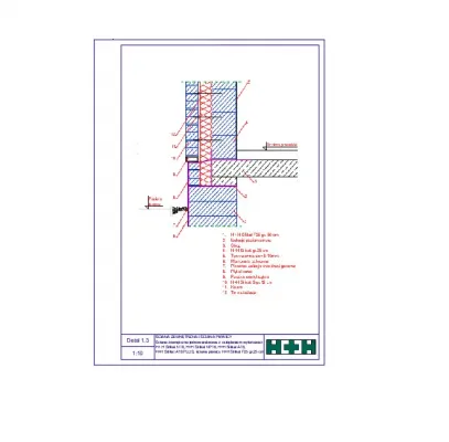 H+H Silikaty | Ściana szczelinowa i ściana piwnicy pliki cad | detale