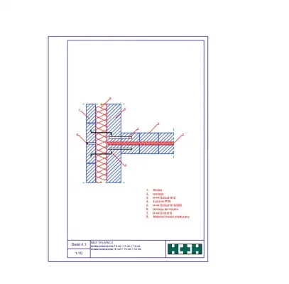 Rzut dylatacja wew 12 4 12 zew 18 12 15 pliki cad | H+H Silikaty
