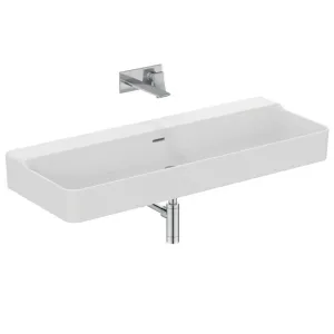UMYWALKA CONCA, mocowana do ściany, bez otworu na baterię | 120 cm | IDEAL STANDARD | NOWOŚĆ