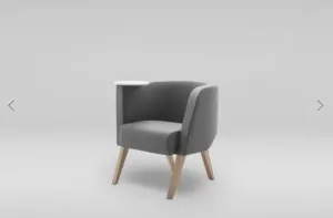 Fotel NEON 2S nóżki drewniane ze stolikiem pliki dwg, 3ds, max | MARBET STYLE