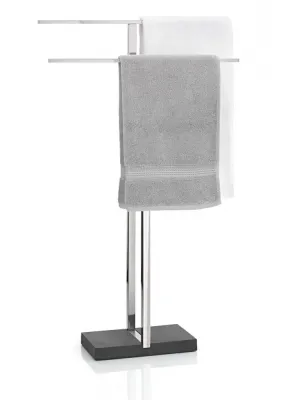 Stojak na ręczniki MENOTO - stal połysk, polystone, 86x50x16 cm