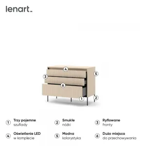 Komoda TS-05 | 104cm | Kolekcja TREND SYPIALNIA | LENART