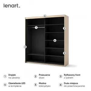 Szafa TS-01 Kolekcja TREND SYPIALNIA | LENART