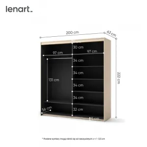 Szafa TS-01 Kolekcja TREND SYPIALNIA | LENART