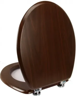 Deska sedesowa orzech, zawias chrom - S-1023