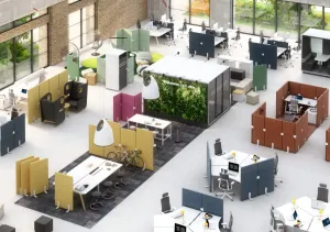 System ścianek mobilnych SONIQ pliki cad, dwg 2D, 3D, ArchiCAD | Mikomax
