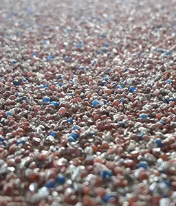 BIM WEBER | Podłoga w garażu wykończona żywicą z barwnym piaskiem kwarcowym 0,1-0,5 mm - system weber.floor FIBROCEM