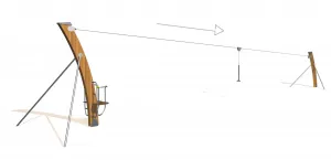 Zjazd linowany montowany na terenie płaskim J511 | pliki cad, dwg, 3d dwg | EDUCARIUM