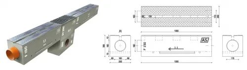 Odwodnienia szczelinowe monolityczne - wzmocnione AS-S150R