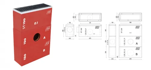 Studzienka AS-ST150 | Studzienki wielofunkcyjne AS PPH -