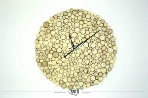 Wielki drewniany zegar LITTLE 70cm BLACK (SILENT)