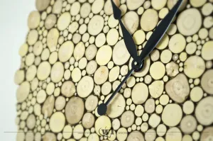 Wielki drewniany zegar LITTLE 70cm BLACK (SILENT)