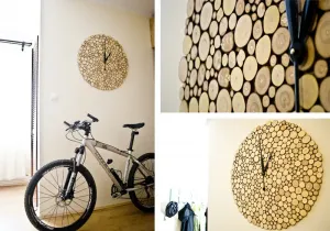 Wielki drewniany zegar LITTLE 70cm BLACK (SILENT)