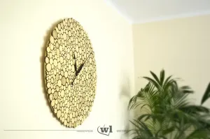 Wielki drewniany zegar LITTLE 70cm BLACK (SILENT)