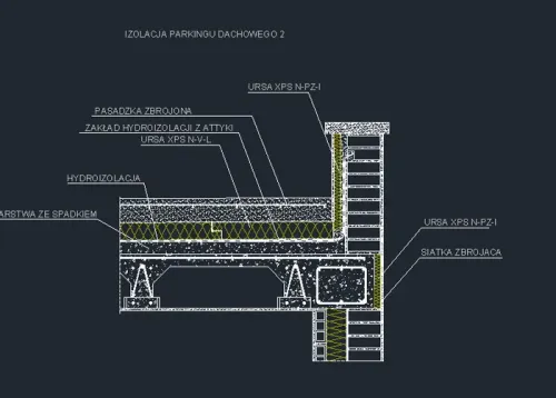 URSA XPS N-V-L parking dachowy pliki cad, dwg