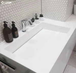 Umywalka na wymiar z blatem i szafką | LUXUM