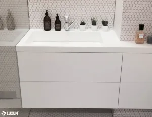 Umywalka na wymiar z blatem i szafką | LUXUM