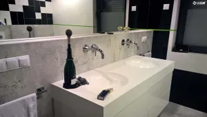 Podwójna umywalka z szafką | LUXUM