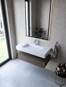 Umywalki LINEA IDEAL z odpływem liniowym pliki 3DS, DWG, SKP | CRISTALSTONE | LUXUM