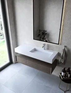 Umywalki LINEA IDEAL z odpływem liniowym pliki 3DS, DWG, SKP | CRISTALSTONE | LUXUM