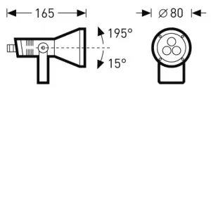 Projektor z pałąkiem mocującym - Faciella 08, Ø 80 mm