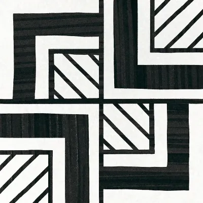 Gres EQUIPE 22105 CAPRICE DECO B&W F1 20x20 tekstura