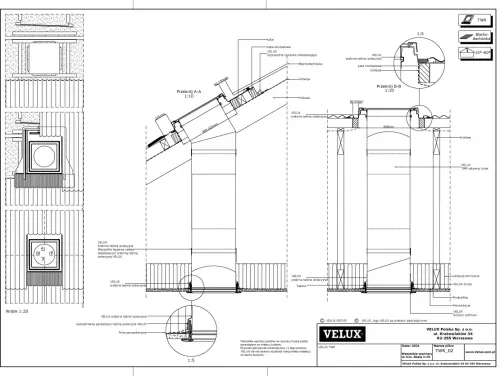 Świetlik z tunelem sztywnym do dachów skośnych | pokrycie blacho-dachówka